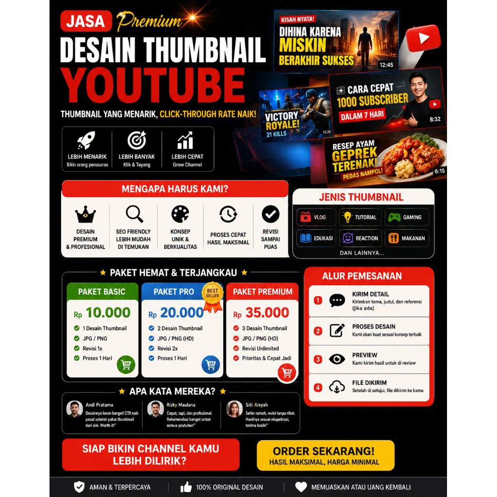 JASA DESAIN THUMBNAIL YOUTUBE PREMIUM