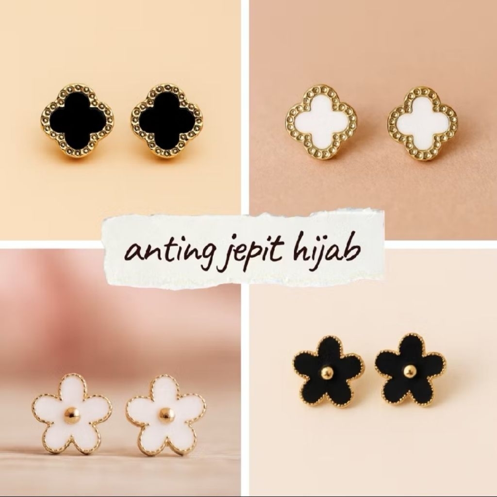 Anting hijab, anting jepit, anting hijab jepit