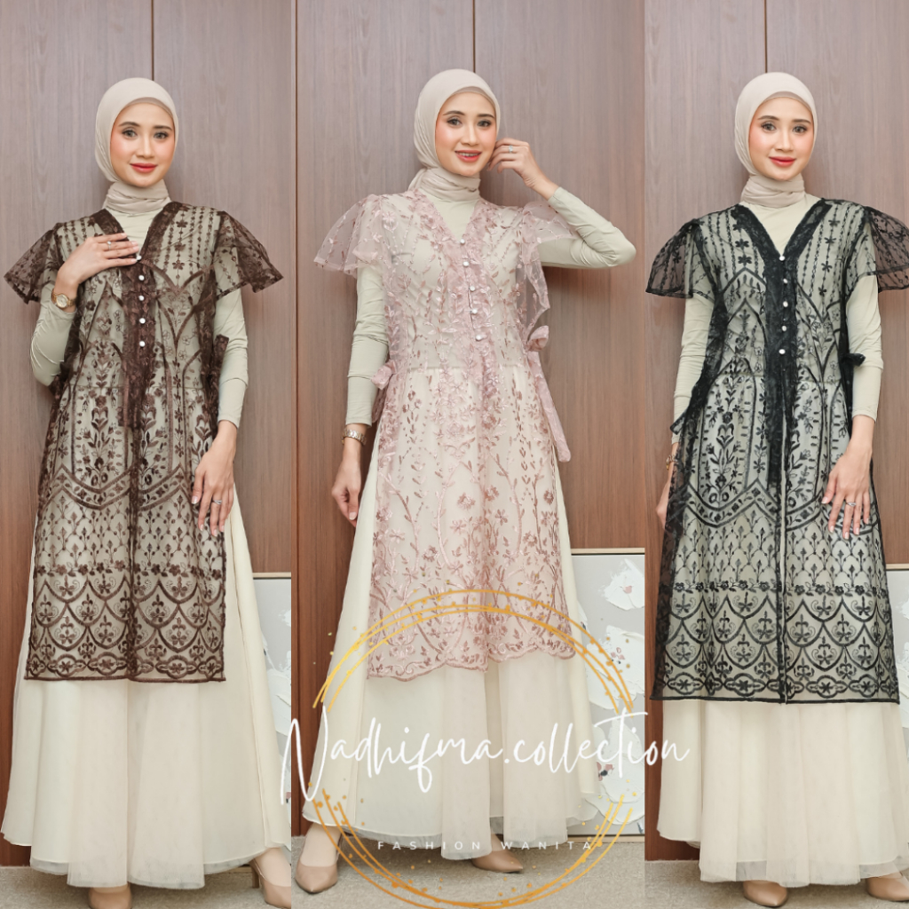 OUTER OLLA BROKAT SAPTO OUTER MODEL TANPA LENGAN OUTER KONDANGAN