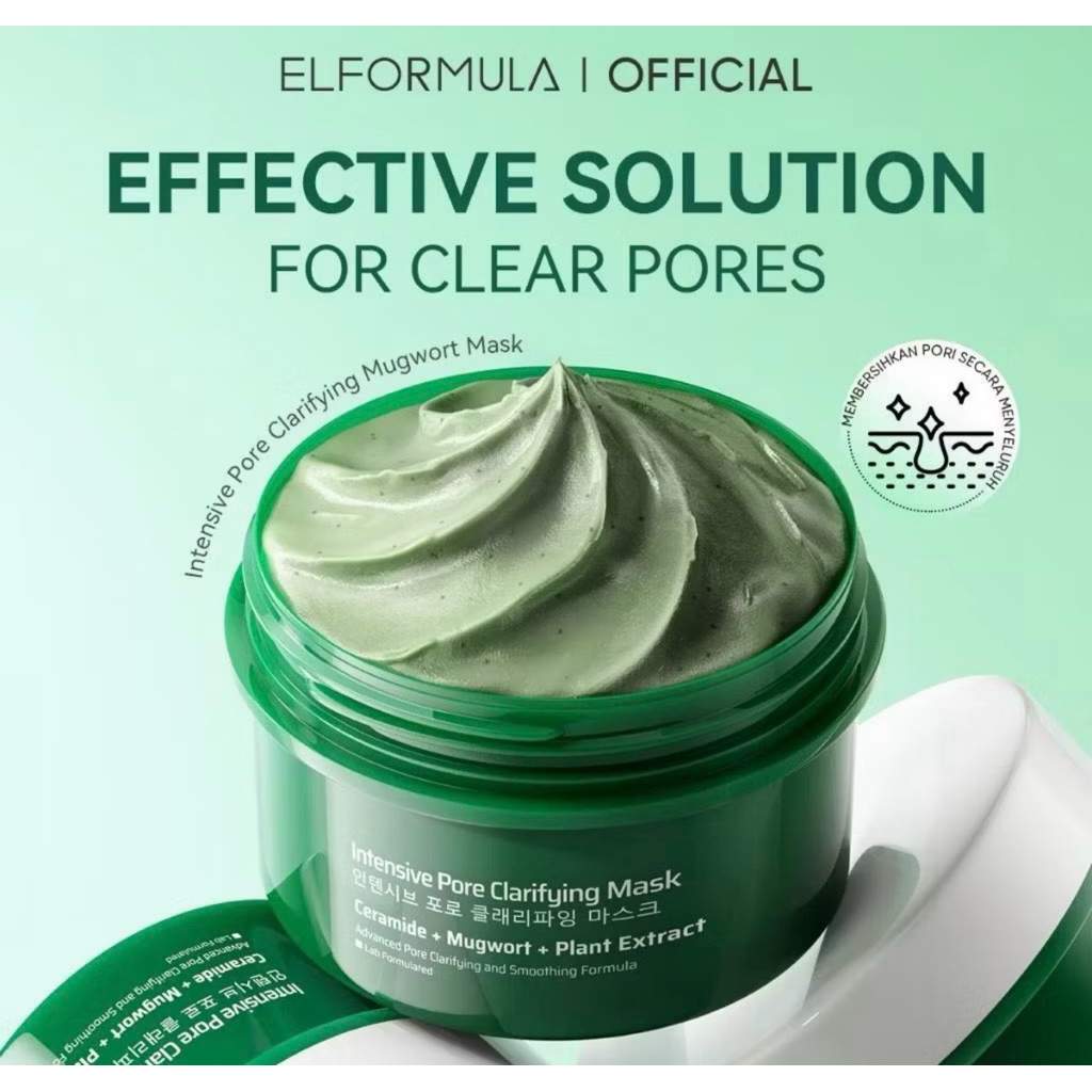 ELFORMULA Intensive Pore Clarifying Mugwort Mask- Mud  Mask Acne