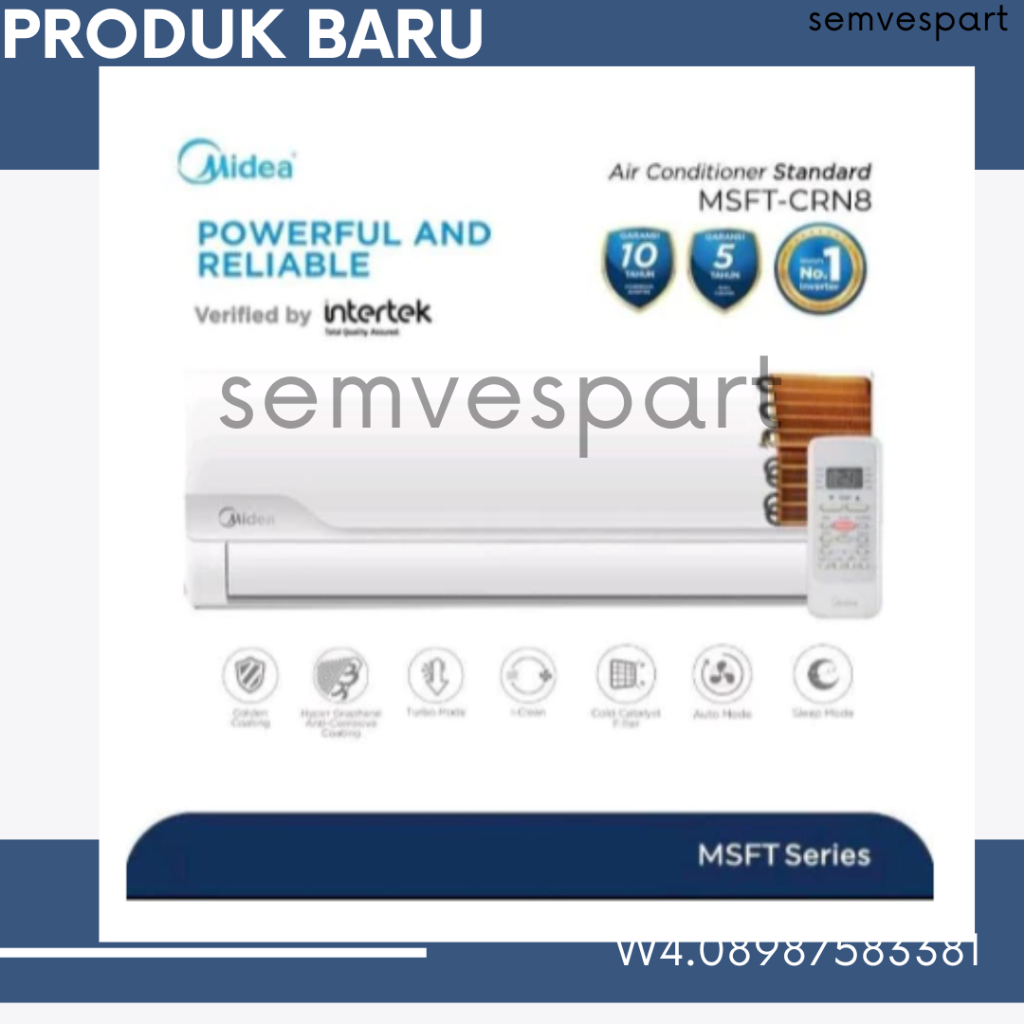 AC Midea MSFT-09CRN8 1 PK MSFT 09CRN8 1PK 09CRN8