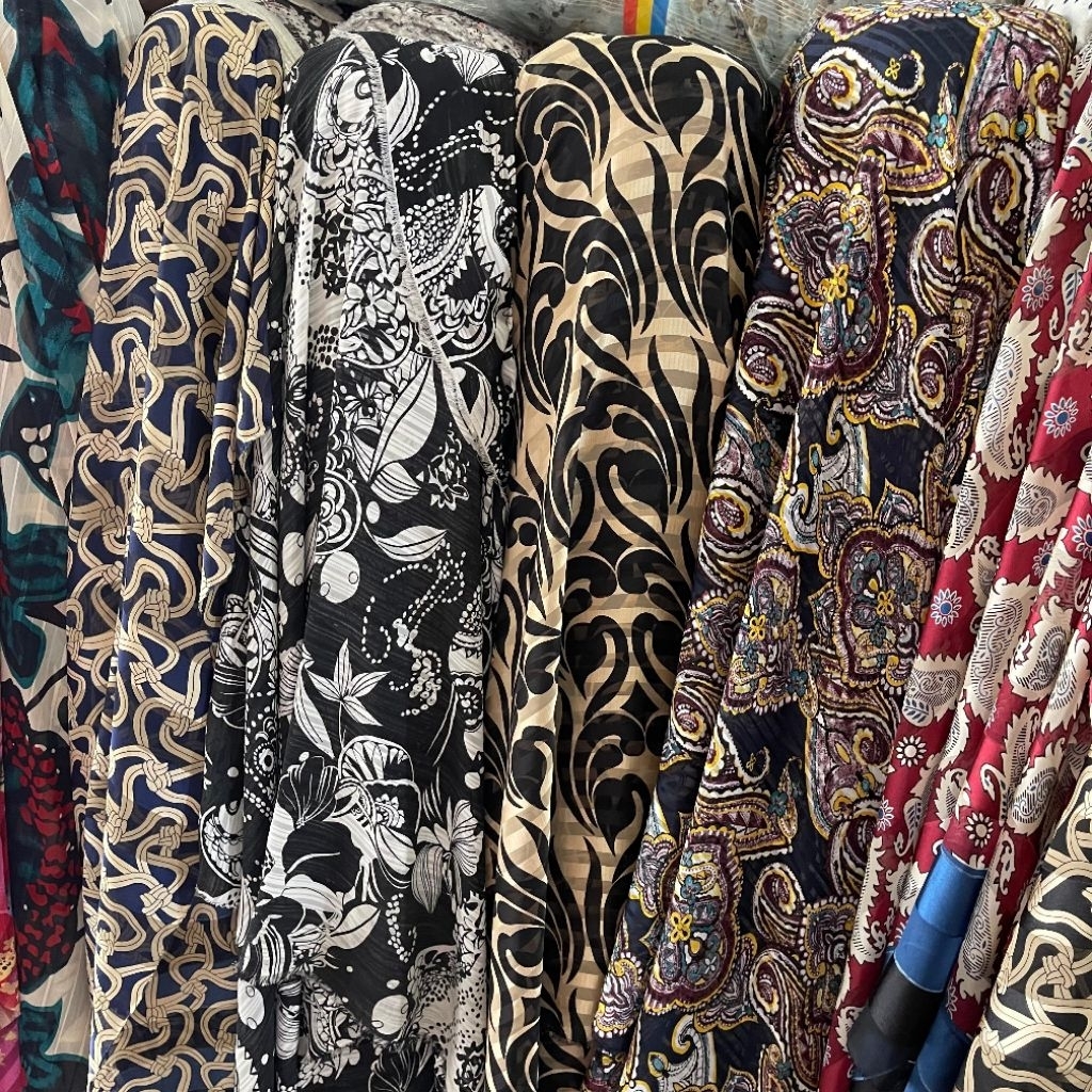 kain sifon silk dobby motif vintage premium - kain sifon silk original - kain sifon silk vintage eks