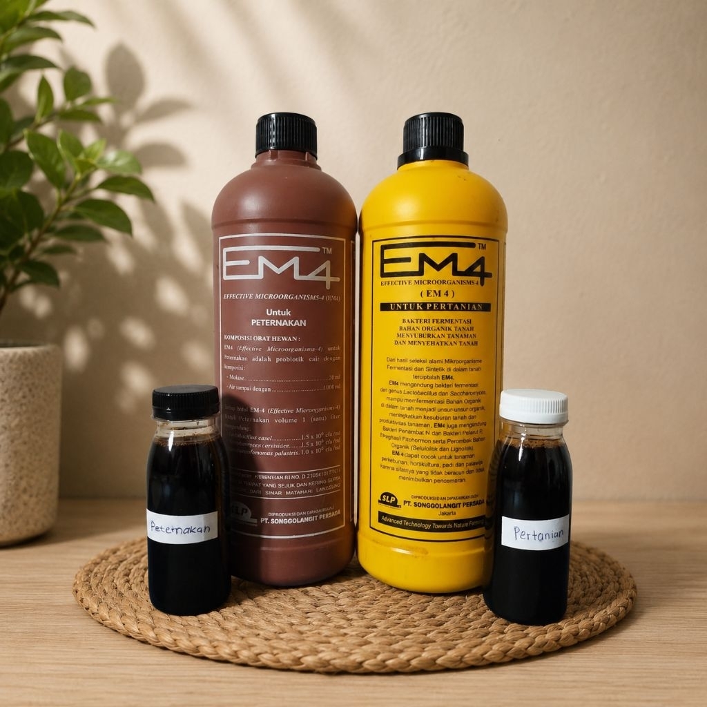 Paket EM4 Pertanian dan Peternakan 100ml | Aktivator Mikroorganisme untuk Fermentasi Pupuk Kompos, P