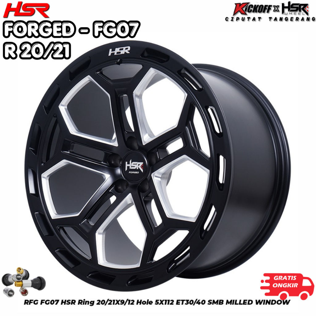VELG MOBIL HSR FORGED FG07 Ring 20/21 Belang Lebar 9/12 Merupakan Velg Forged Premium HSR Wheel