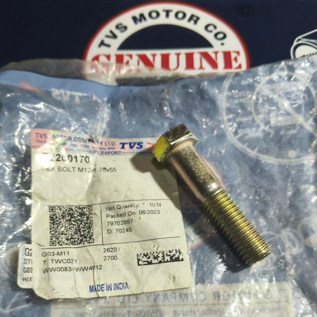 BAUT / BOLT SHOCK BREAKER BELAKANG TVS KING TVS BOX CARGO PICK UP BAJAJ PENUMPANG TVS RODA 3 ORIGINA