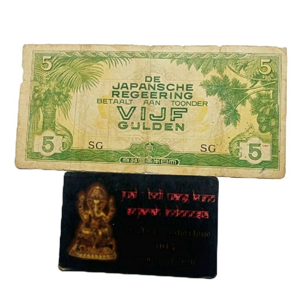 UANG 5 GULDEN DJR JAMAN JEPANG