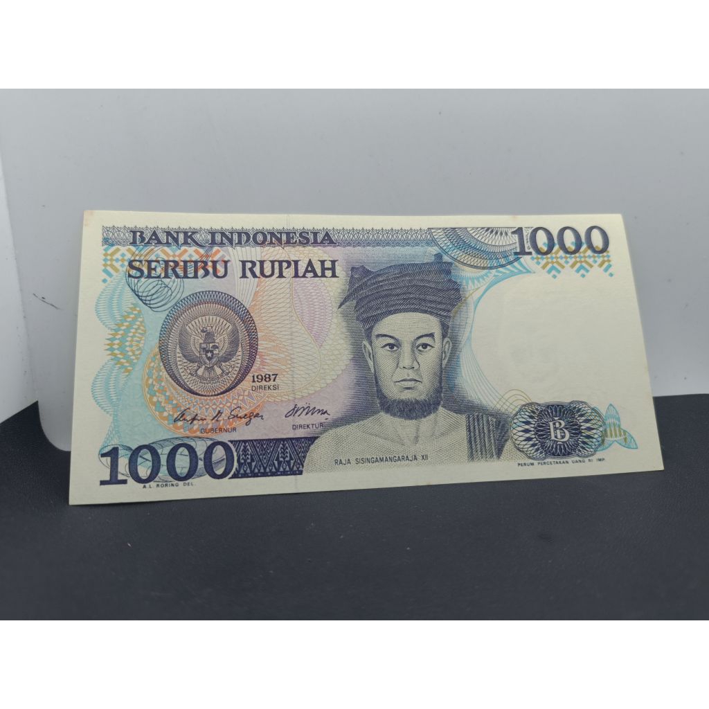 uang kuno 1000 tahun 1987 sisinga mangaraja baru