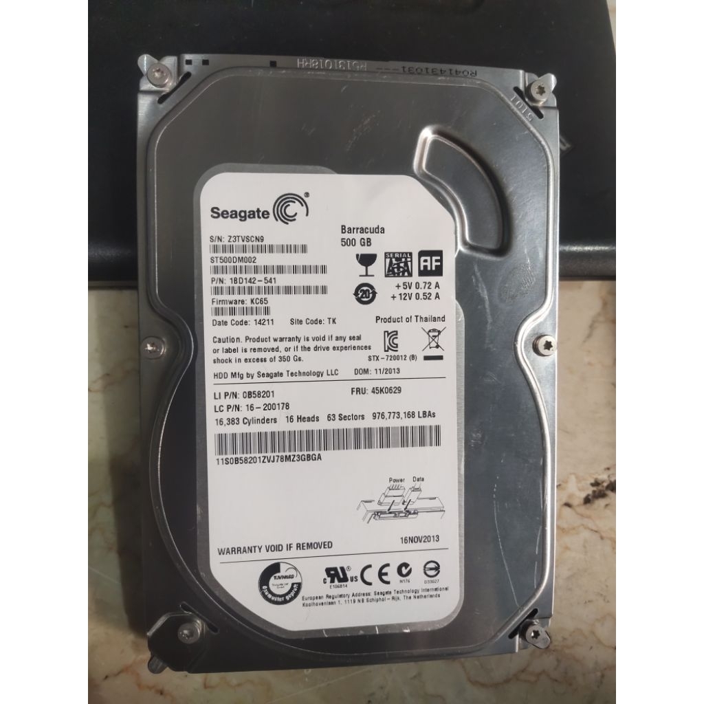 hardisk pc 500GB seagate