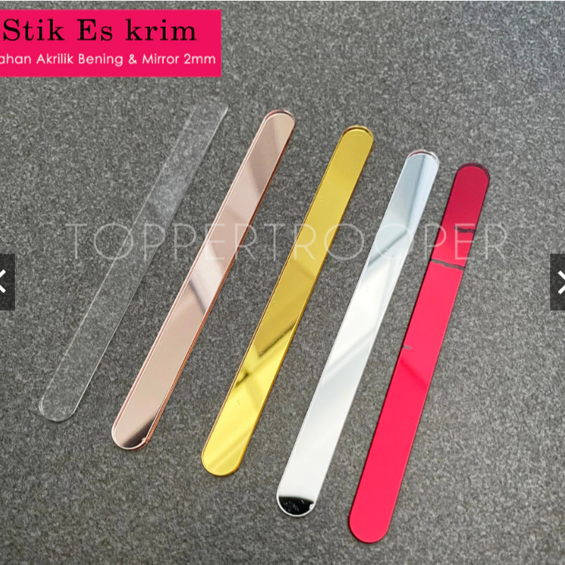 Stick Ice Cream Cakesicle Popsicle Acrylic Akrilik Stik Custom Nama | Tusukan Es Krim | Tusukan Cake