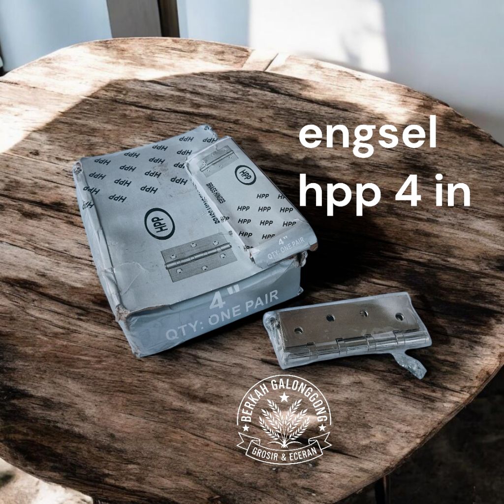Engsel HPP 4 Inch Tebal Kuat Untuk Kusen Cor Beton Pintu Kayu dan Lemari Anti Karat