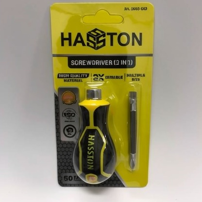 HASSTON PROHEX 2600-003 OBENG BOLAK BALIK BB 2IN1 PENDEK GAGANG KARET