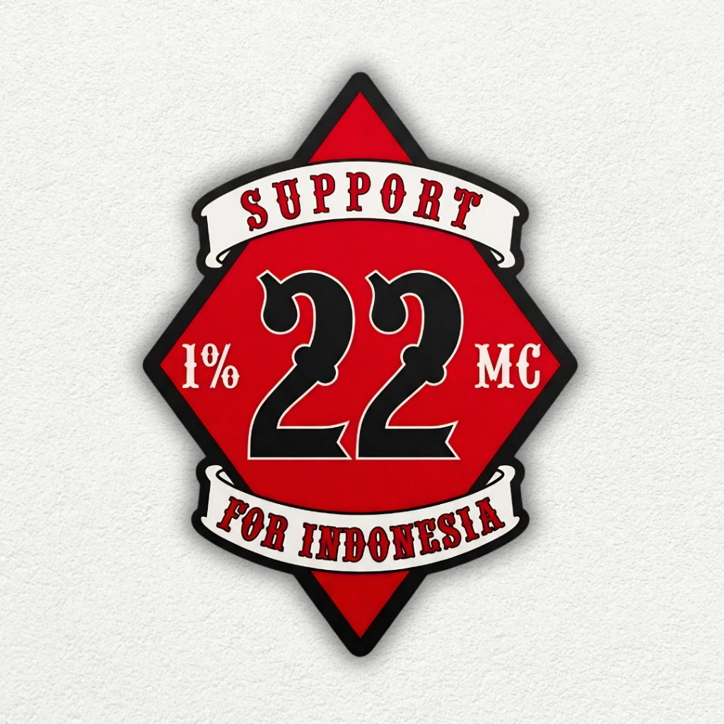 STICKER BIKERS BROTHERHOOD SUPPORT 22 MC