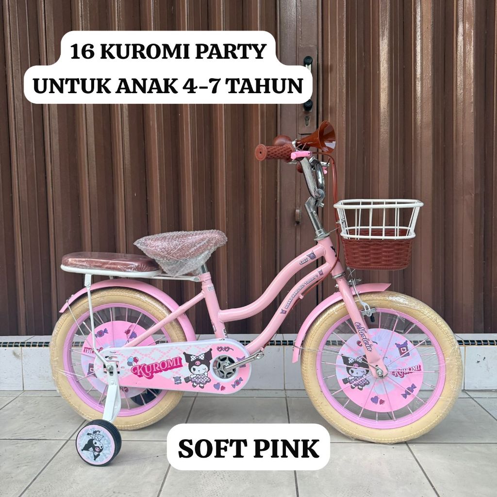 (BATAM) Sepeda Anak Perempuan 18 MINI KUROMI PARTY