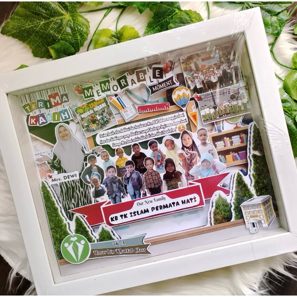 Scrapframe 3D Custom Foto & Nama | Kado Wisuda / Wedding / Ulangtahun / Farewell