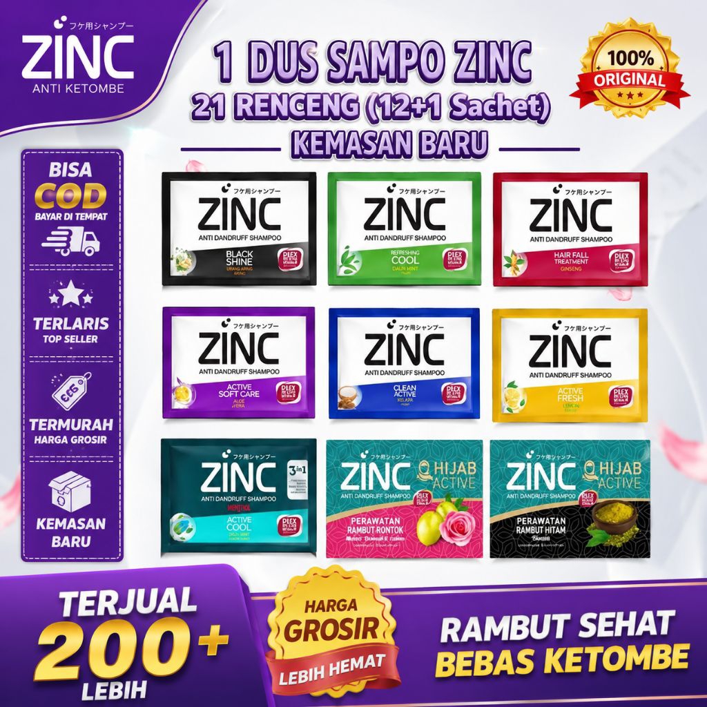 Sampo zinc 1 dus sachet renceng isi 21