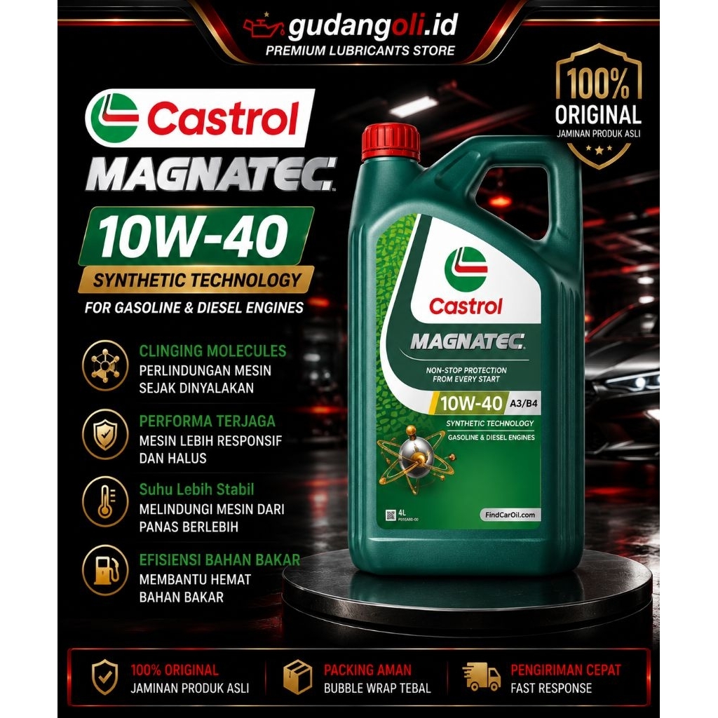 Oli Avanza Castrol Magnatec 10W40 4L Original Oli Mobil Toyota