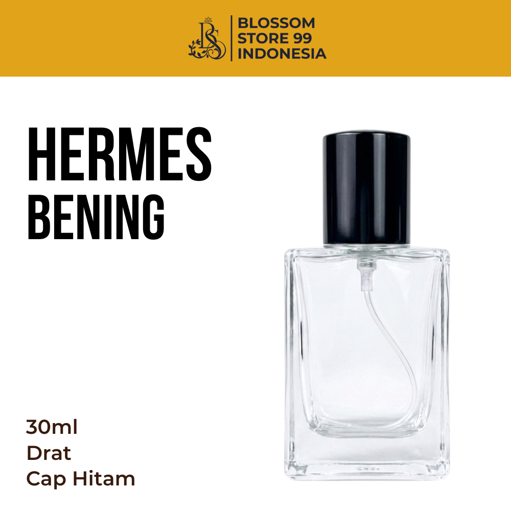 Botol Parfum Hermes Drat 30ML Tutup Hitam - Botol Parfum Hermes 30ML Per Pcs