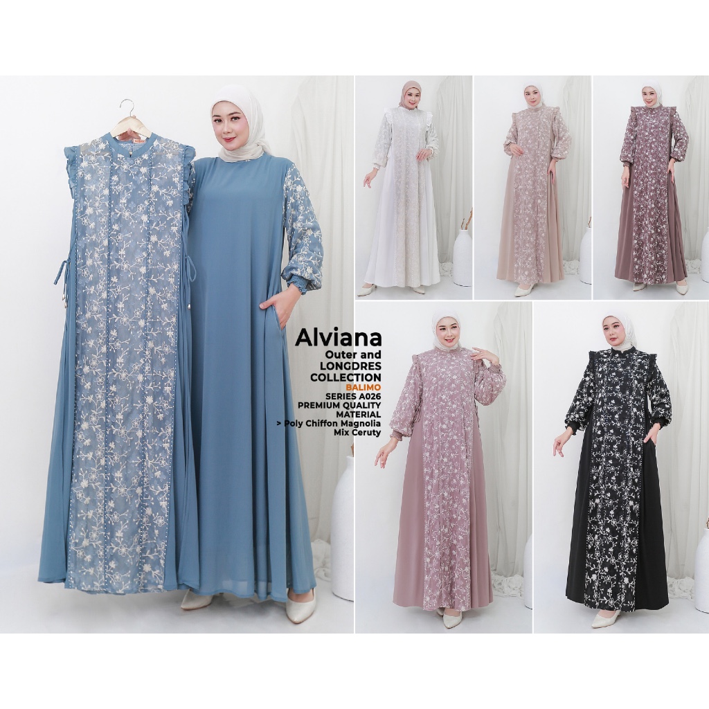 Balimo Alviana / Dress by Balimo / Gamis Balimo Premium / Balimo terbaru