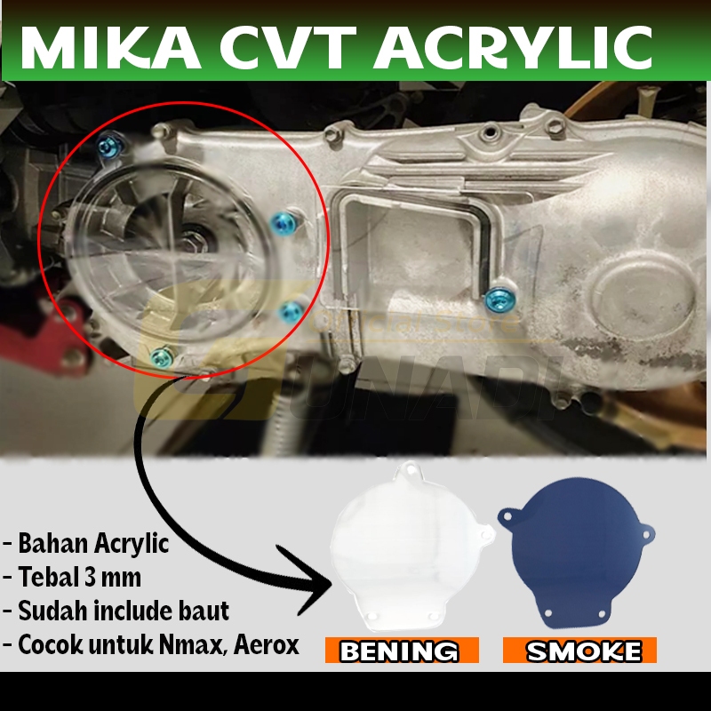 MIKA TUTUP COVER PELINDUNG CVT PULLY KIPAS NMAX OLD 2014-2019 / AEROX 155 VVA  / NMAX 2020 / AEROX N
