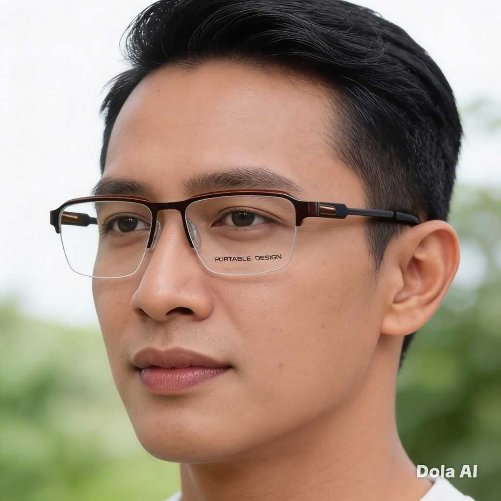 Kacamata Portable Design P9802 - Frame Geometric Aviator Cewe/Cowo Eyewear Glasses