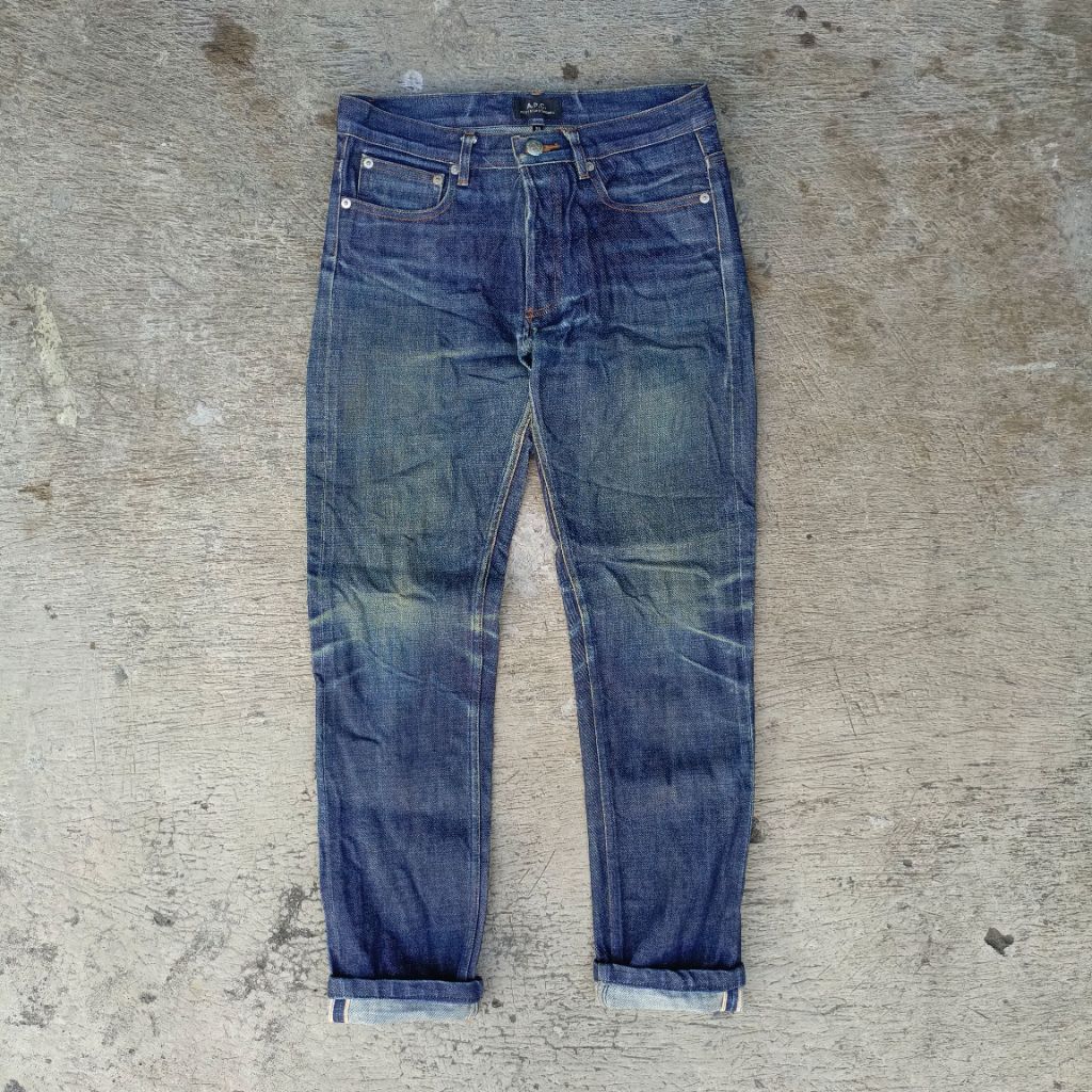 APC Selvedge Blue Indigo Denim Faded Second