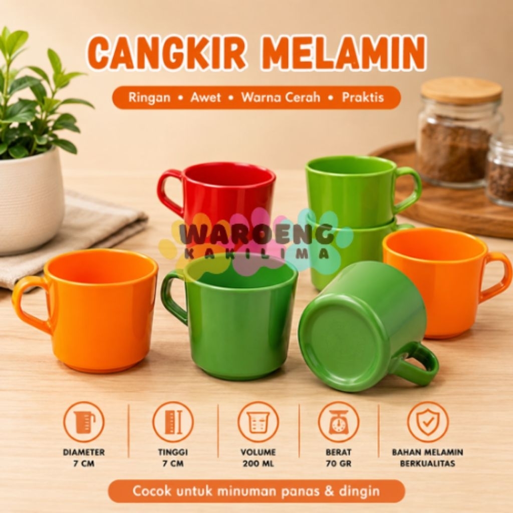 Cangkir Melamin Kecil / Cangkir Kopi / Cangkir Teh / Cangkir Melamin 7cm