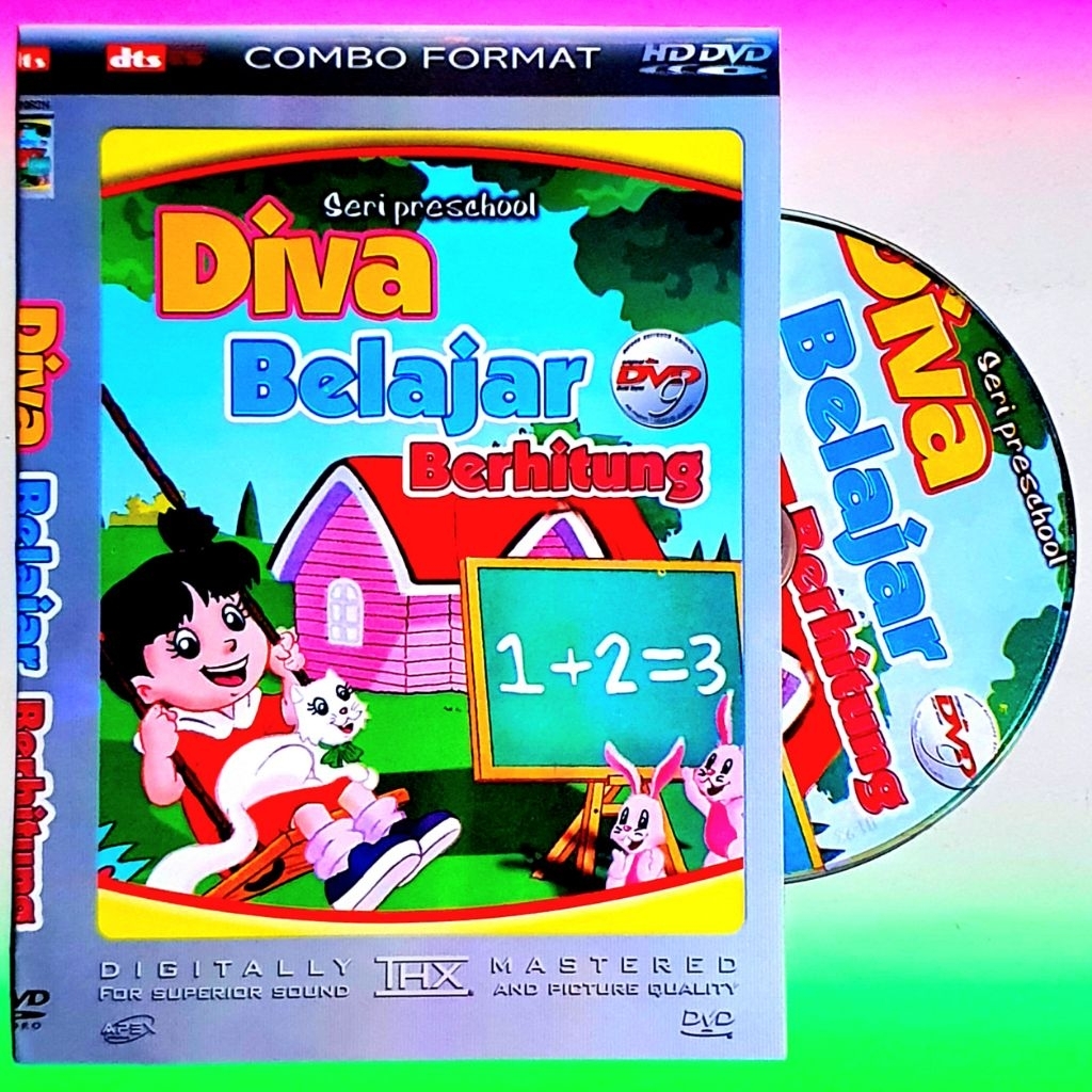 KASET DVD FILMM ANAK ANAK KARTUNN EDUKASI BELAJAR BERSAMA DIVA BELAJAR BERHITUNG BELAJAR MEMBACA BEL