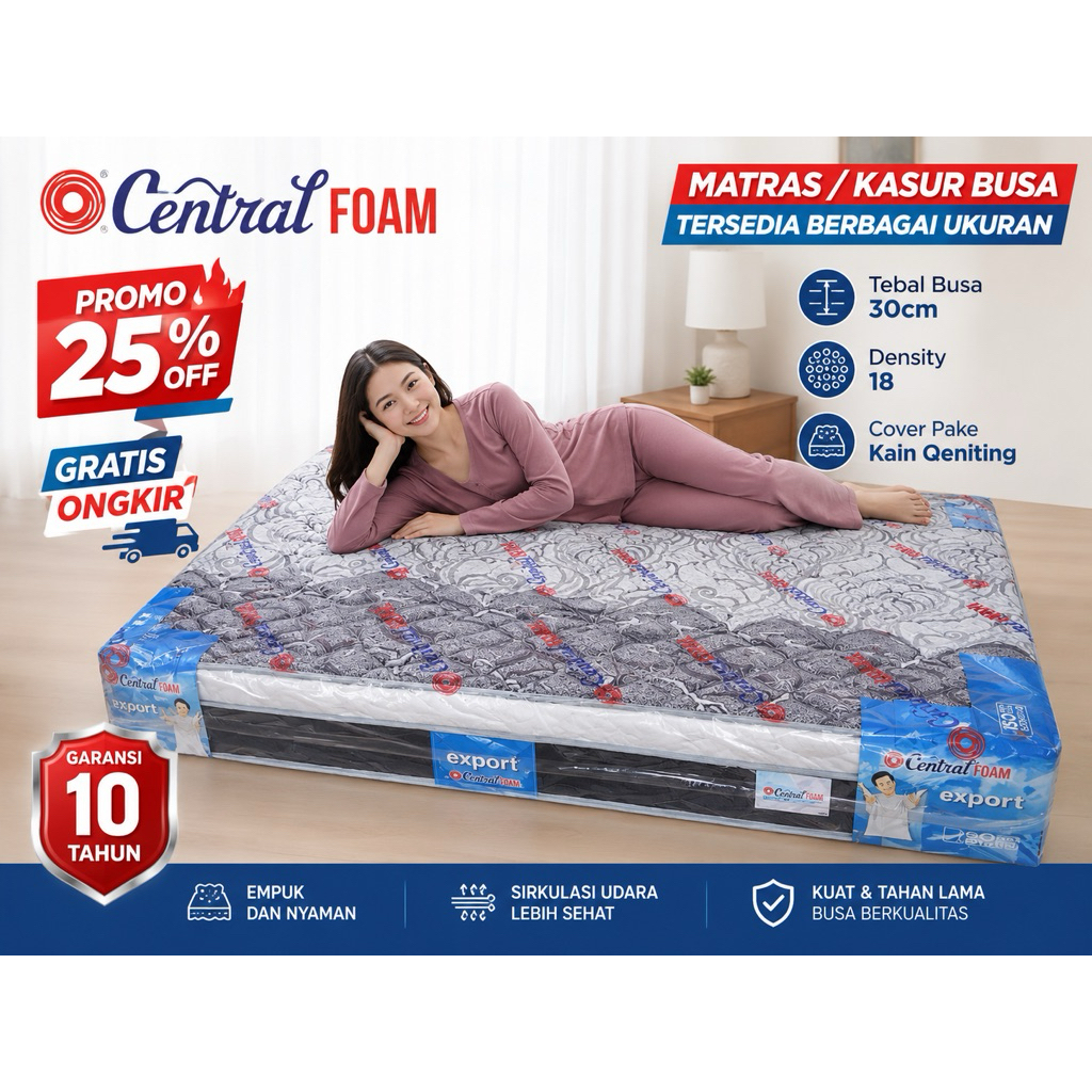 viral kasur busa central foam tebal 30cm bergaransi