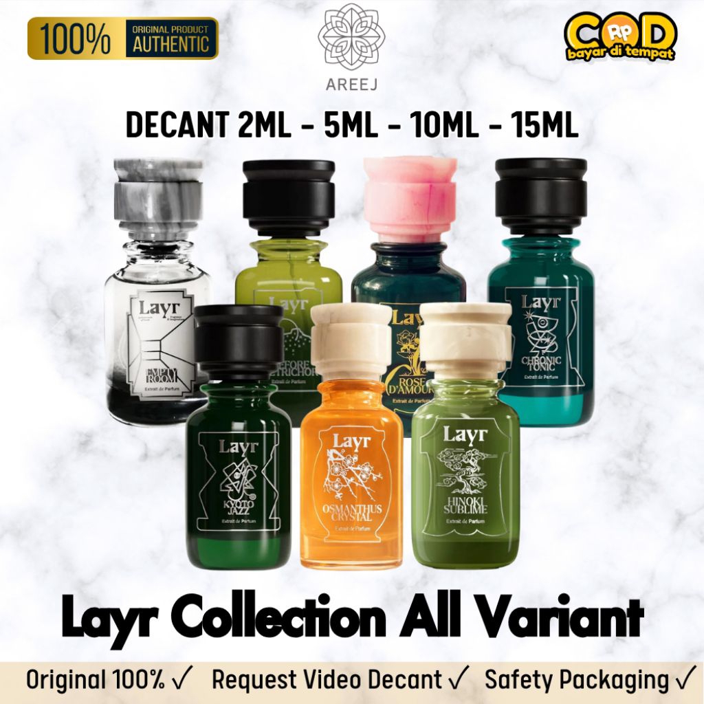 Decant Parfum Layr Collection All Variant - Osmanthus Crystal Hinoki Sublime Kyoto Jazz Chronic Toni