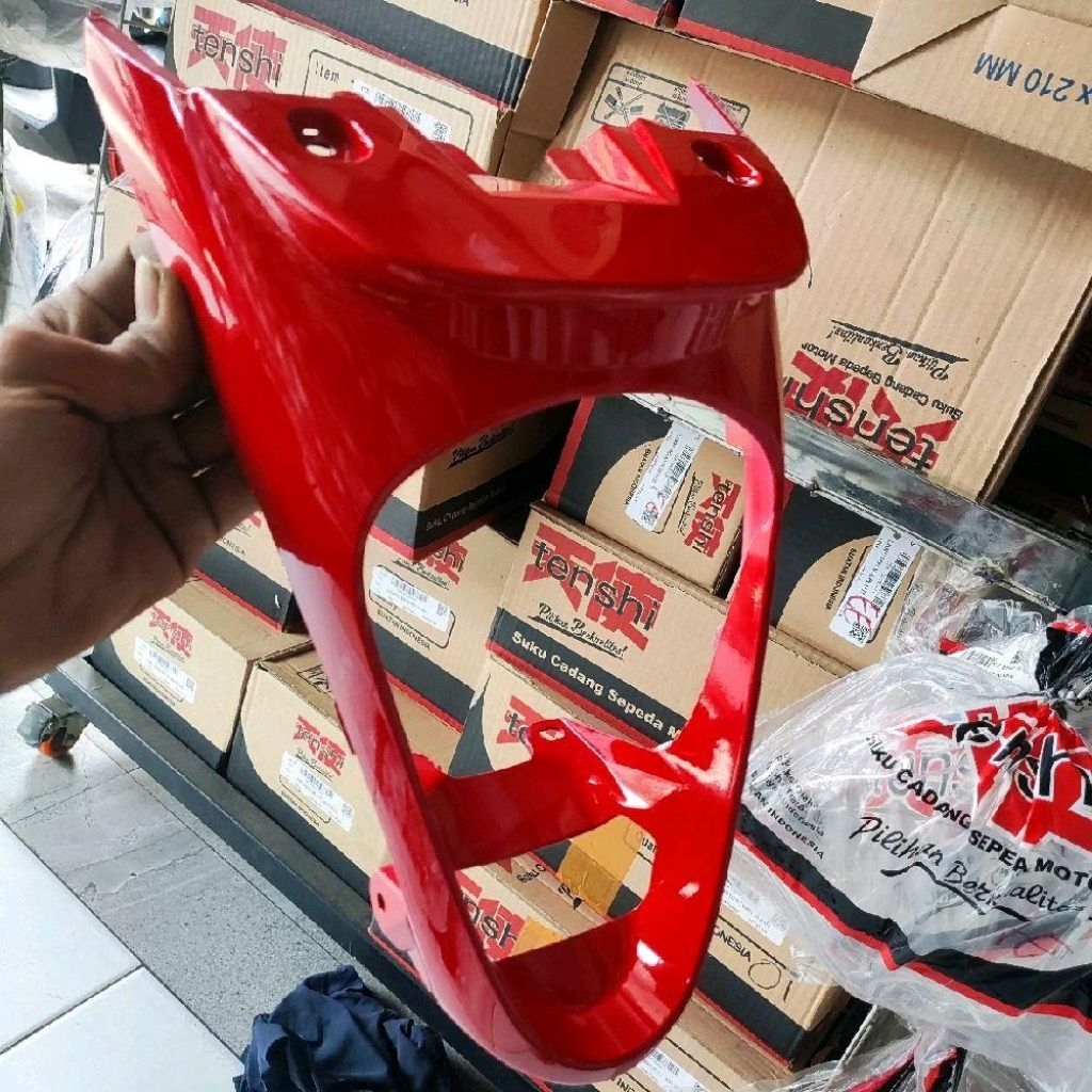 Cover Body Lampu Belakang Scoopy Fi Esp 2013 2014 2015 2016 Hitam Merah Cabe