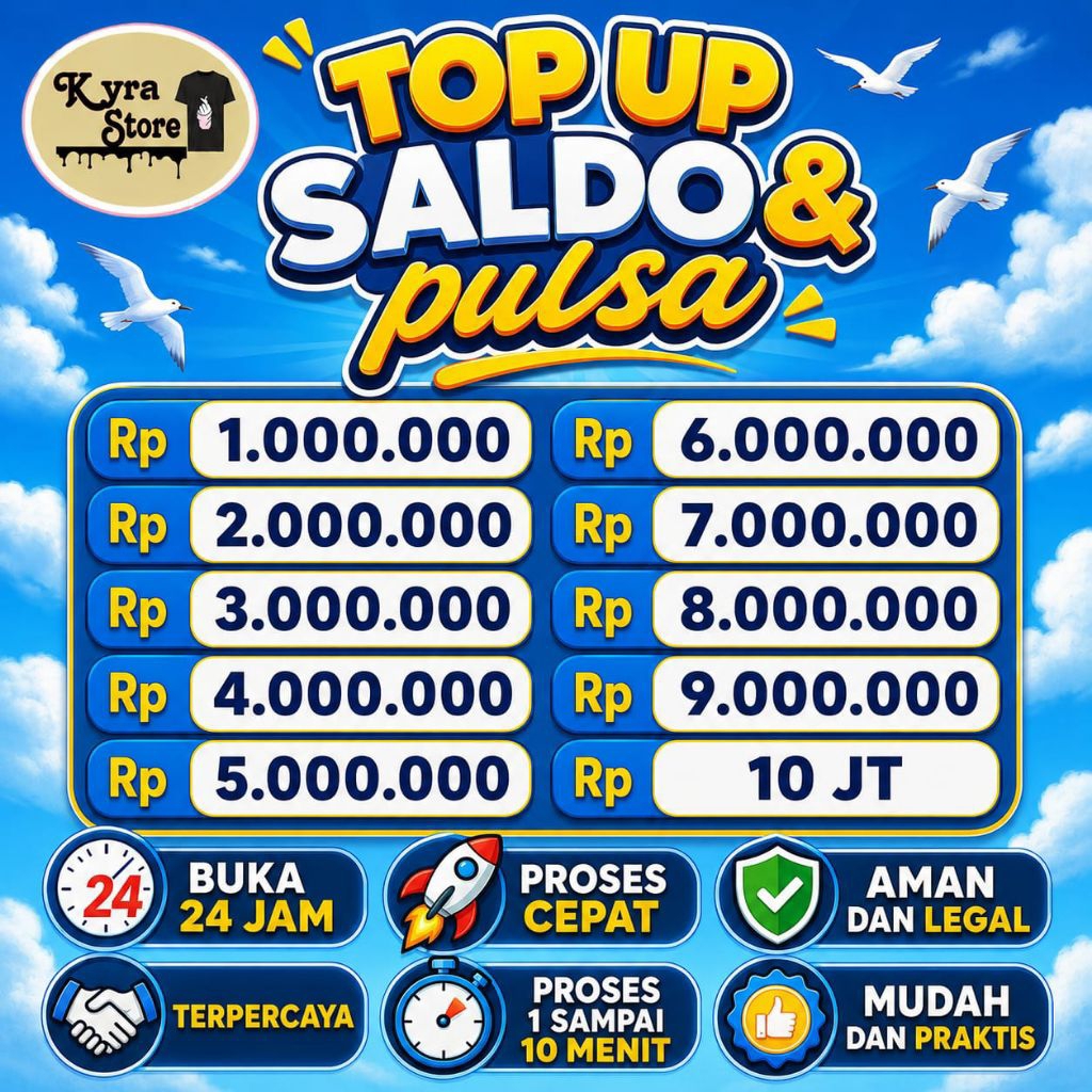 ISI ULANG SALDO DAN PULSA 1 JUTA SAMPAI 10 JUTA