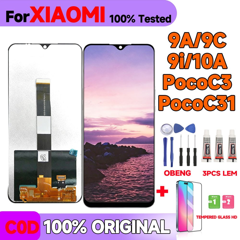 Layar Sentuh LCD Xiaomi Redmi 9A/9C/9i Asli 100% dengan Garansi 1 Tahun
