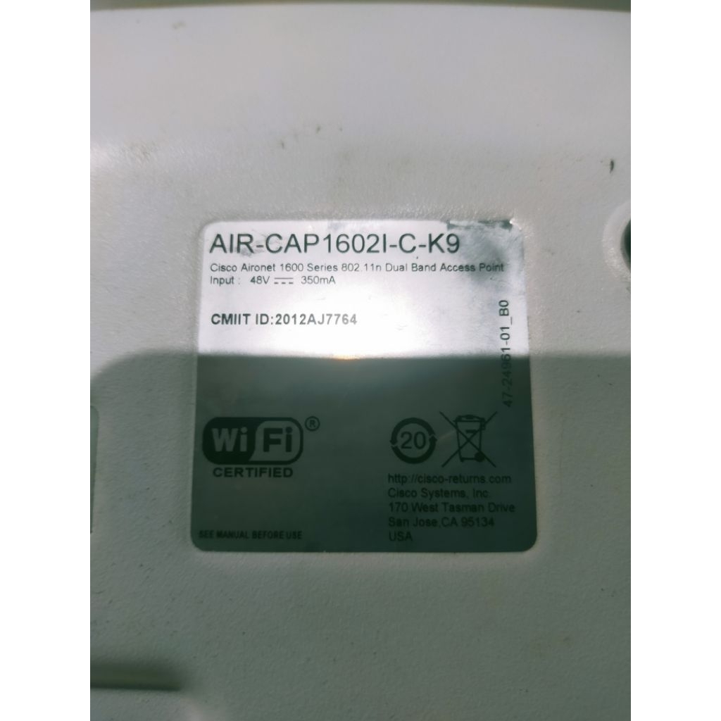 Cisco Aironet 1600 Series Dual Band Access Point