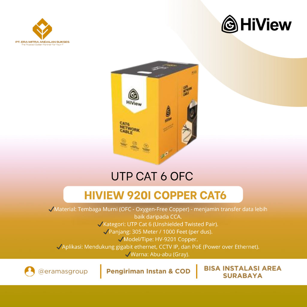 HIVIEW  920I COPPER UTP CAT 6 OFC