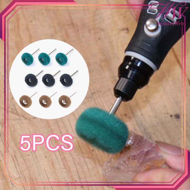 5pcs/Set Mata Bor Sikat Mini Lapisan Ganda Mata Bor Sikat Poles Mata Poles Mini Mata Bor Kain Poles