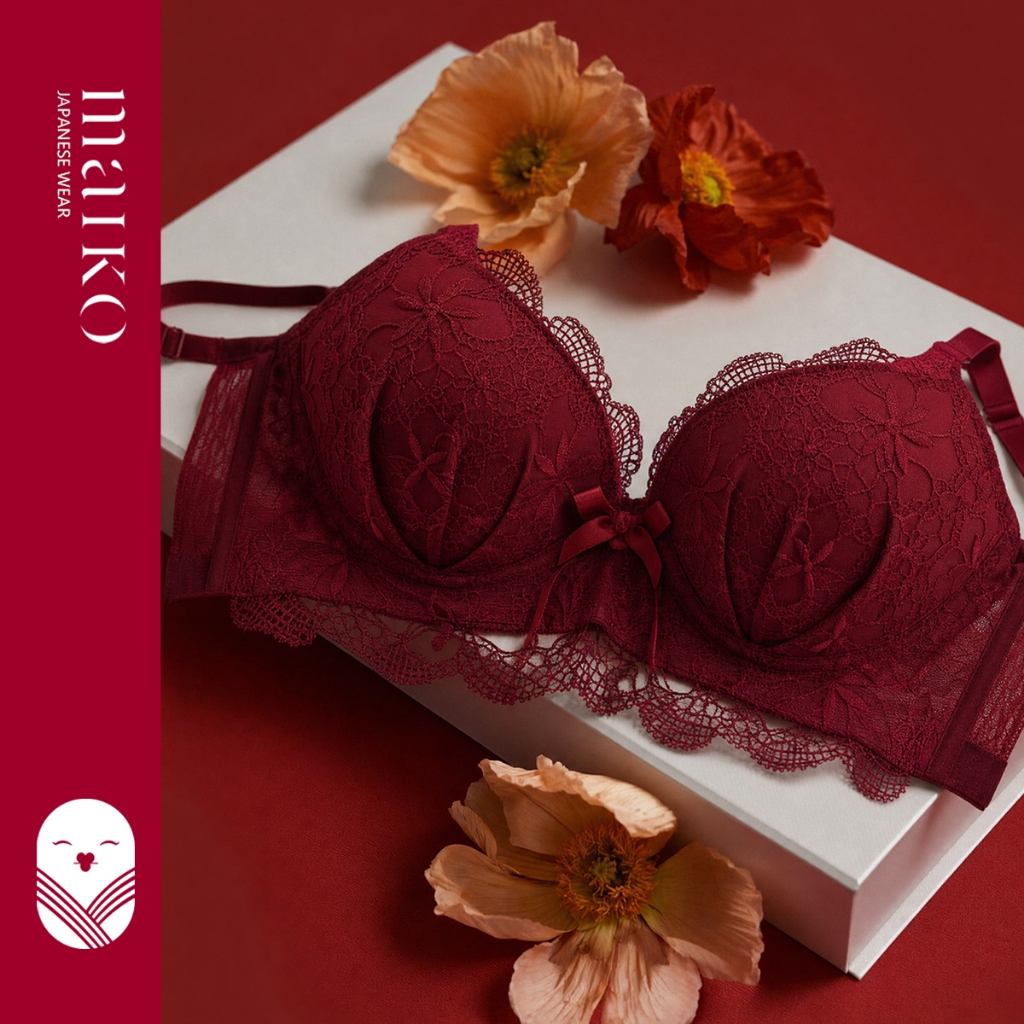 [ MAIKO JAPAN ] Cynthia Bra BH Push Up Set Tanpa Kawat Celana Dalam Wanita Sport Korea Fashion