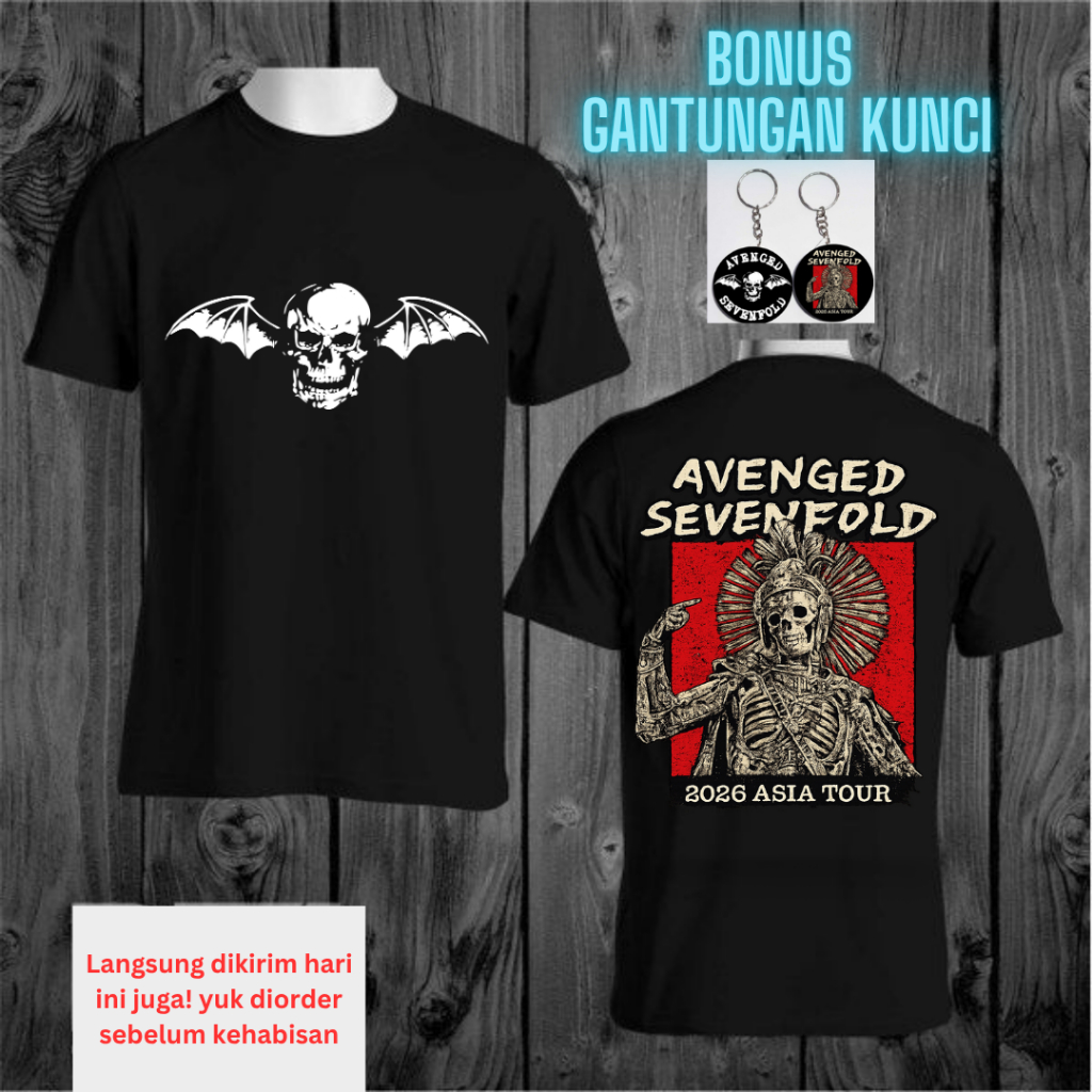 Kaos Avenged Sevenfold Baju Avenged Sevenfold Kaos Avenged Kaos A7X Baju Avenged Sevenfold Tour