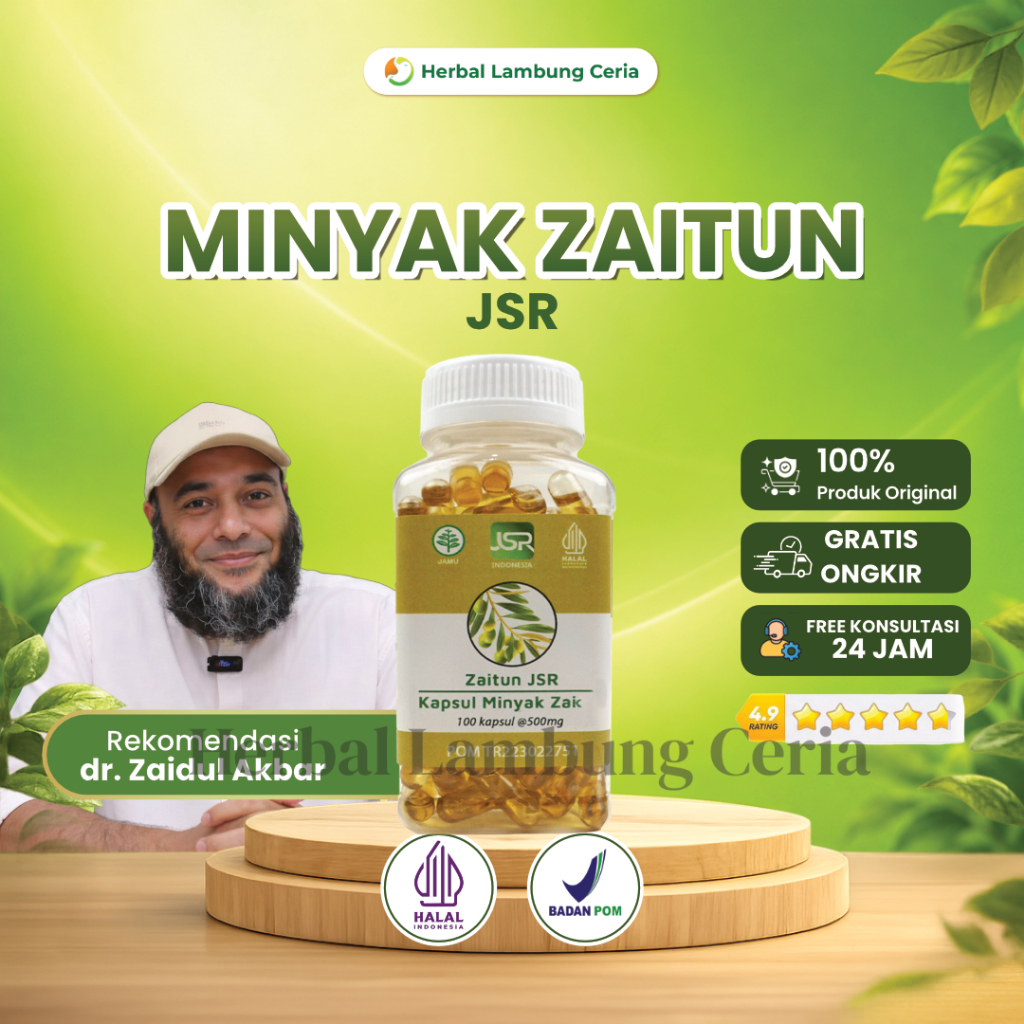 Minyak Zaitun JSR dr Zaidul Akbar - isi 100 kapsul Zaitun Asli Khas JSR / Produk Original