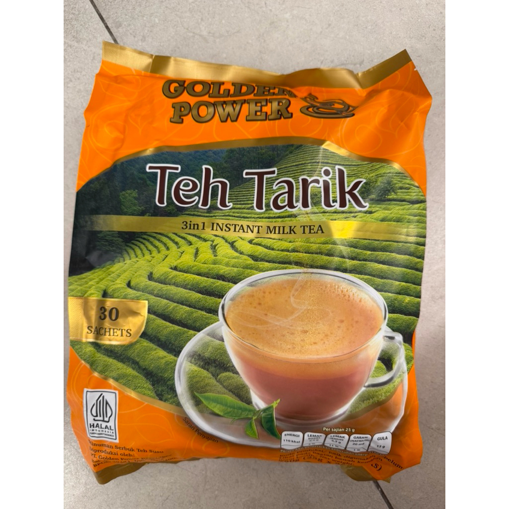 GOLDEN POWER TEH TARIK 3IN1. TEH TARIK 3IN1 INSTANT MILK TEA. MILK TEA INSTANT. TEH TARIK INSTANT