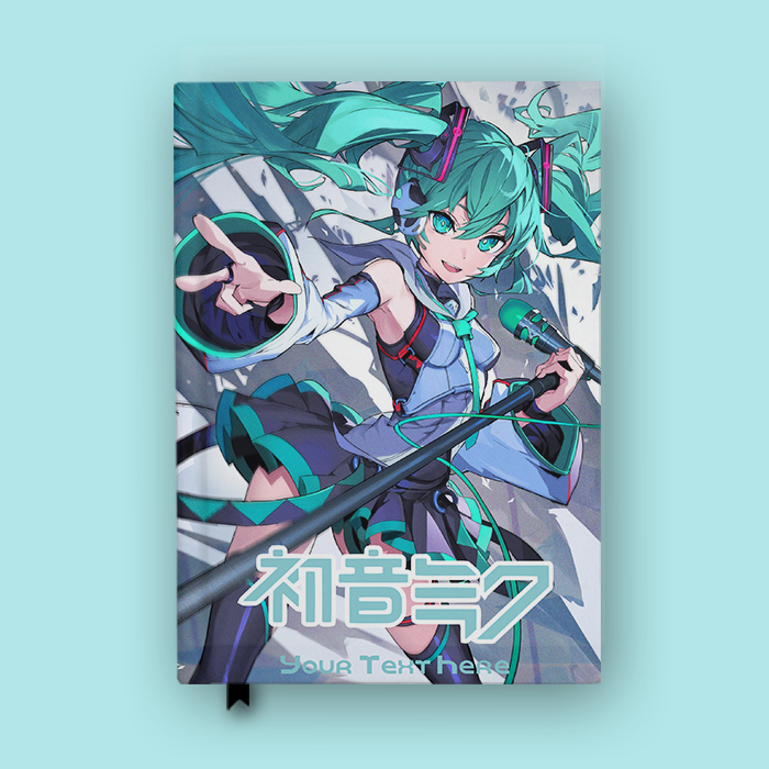 Buku Catatan Hatsune Miku Vocaloid Hardcover Agenda Diary Notebook Jurnal Custom
