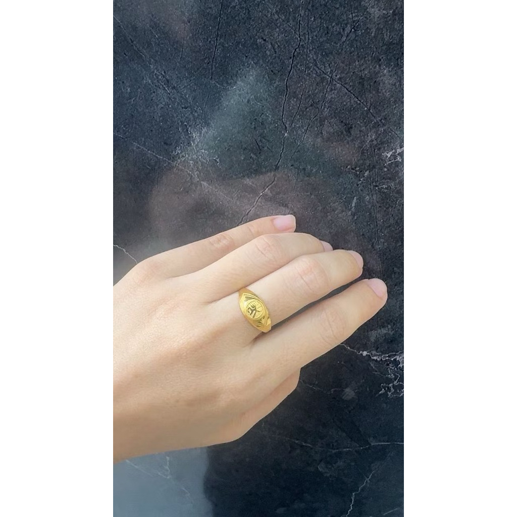 cincin model stempel emas asli 16k
