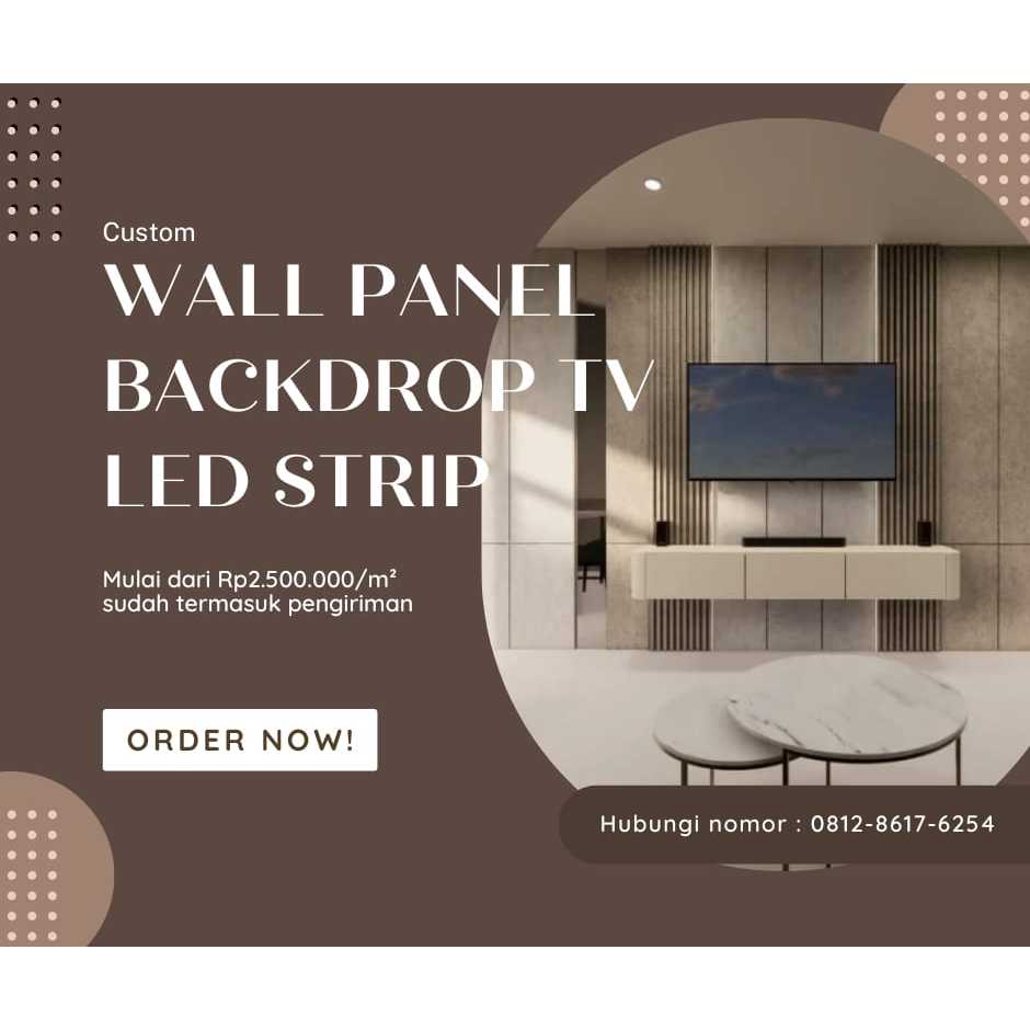 Custom Wall Panel Backdrop TV Led Strip