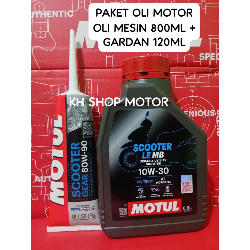 Paket Oli Motul Scooter LE 800ml + Oli gear/Gardan motul 120ml OLI MESIN MOTOR MATIC