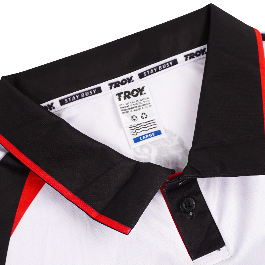 Troy Company Jersey Putih Aksen Hitam Merah - Amor Fati 12 Jersey White Accent Black Red JSM 3618