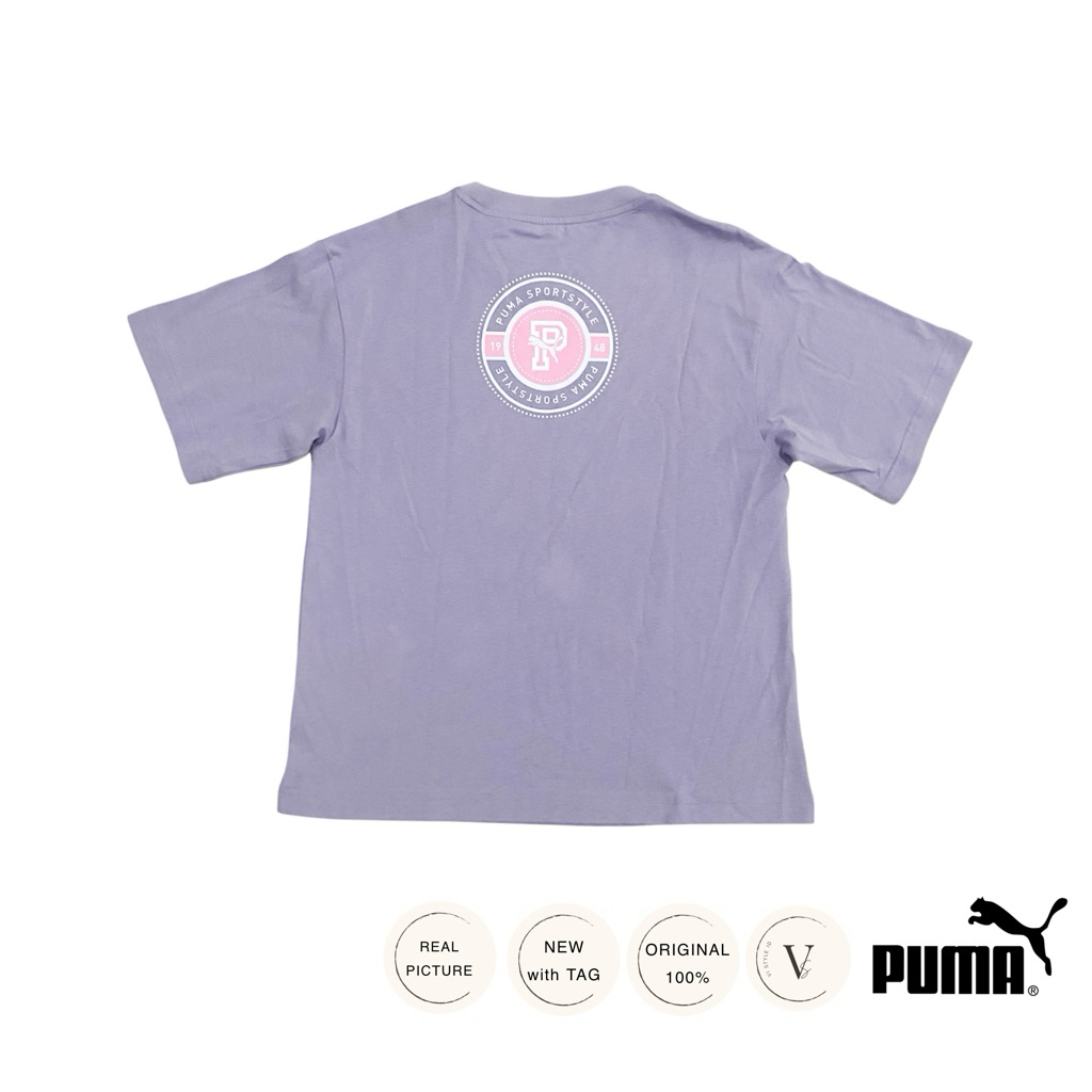PUMA Tshirt Kaos Katun Baju Olahraga Sport Wanita Ungu Olahraga PUMA Original 100%