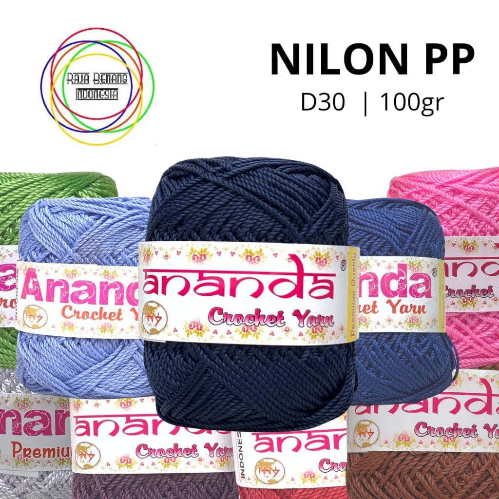 benang rajut nilon pp  D30 @100 gram / prolene / polypropylene ( PP ) @100 Gram/± 140 mtr