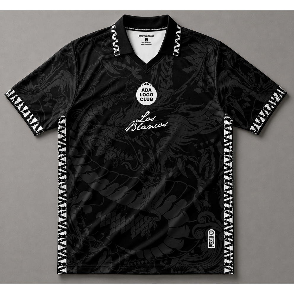 Jersey Real Madrid Hitam Naga Los Blancos 8.0 by rsport indonesia full printing fantasy