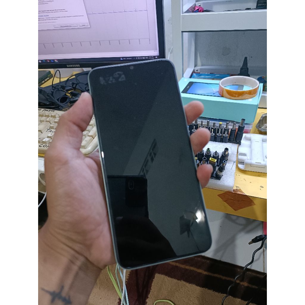 lcd original copotan realmi c35
