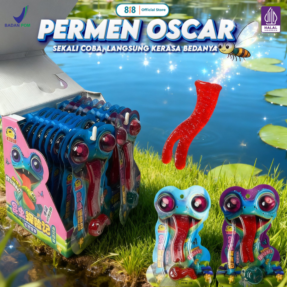 Permen Karakter Oscar Kenyal Bentuk Unik Rasa Buah Segar 2pcs / Permen Jelly Lembut