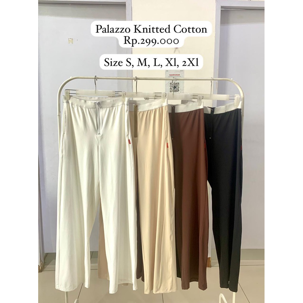 Palazzo Knitted Cotton dauky celana dauky